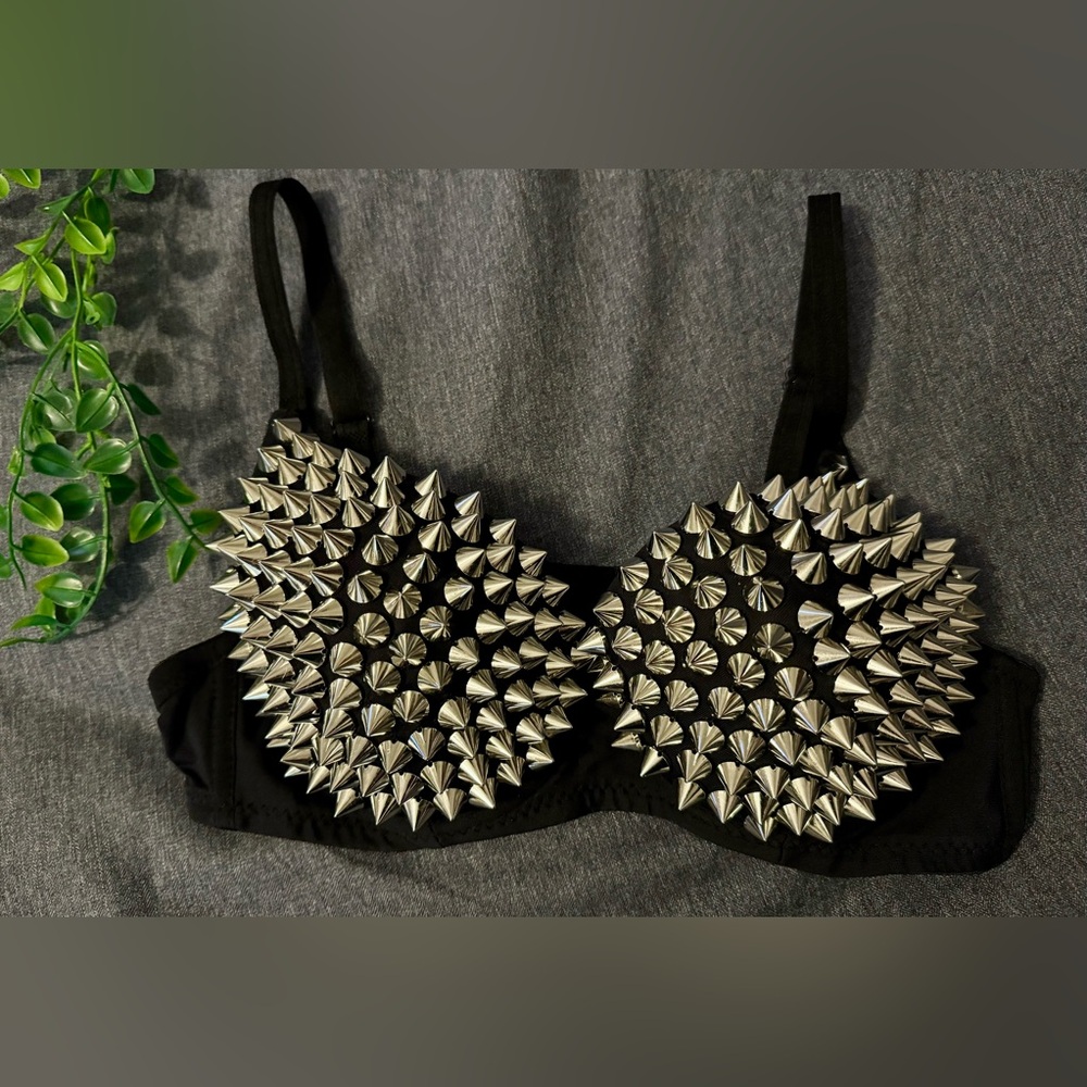 🖤 Black Spiked Bra 🖤 gothic cosplay - Picture 7 of 7